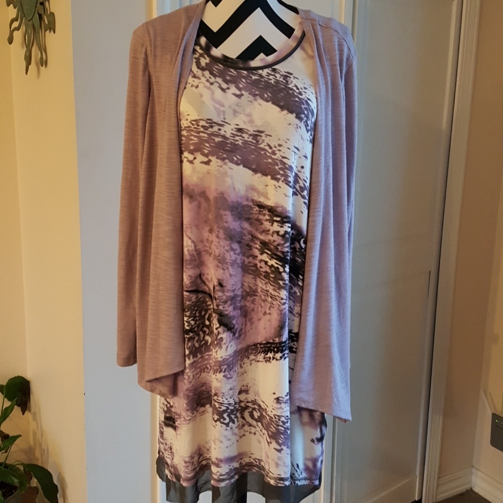 Tank Dress with cardigan